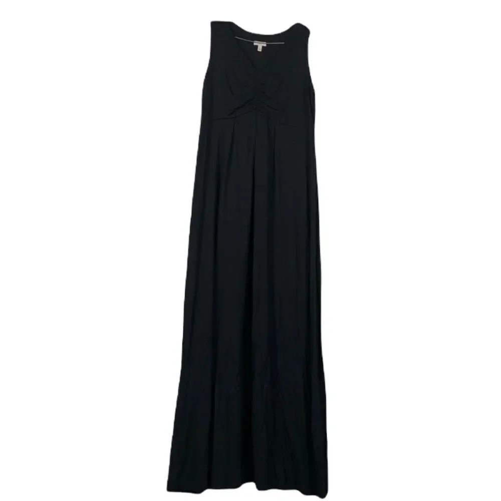 Talbots Women's Black V-Neck Maxi size Medium
